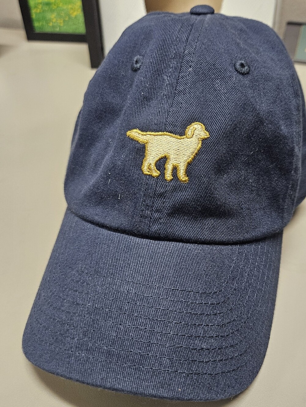 Classic Navy Dog Embroidered Cap by Fan Favorite OSFM Baseball Hat